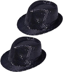 Nessiworld Kids Boy Black Sequined Hat Show Hat Michael Jackson Hat No 54