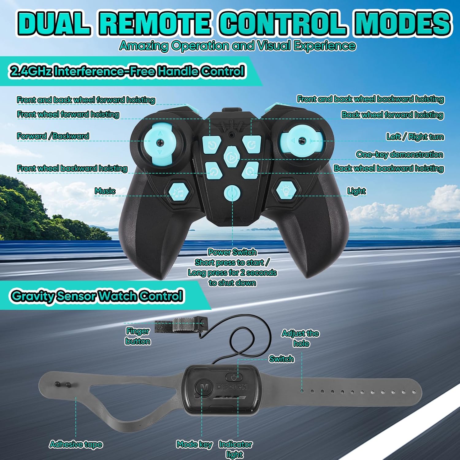 Çocuklar İçin Uzaktan Kumandalı Robot Köpek Oyuncağı Müzik ve Işıklı - MeanYou