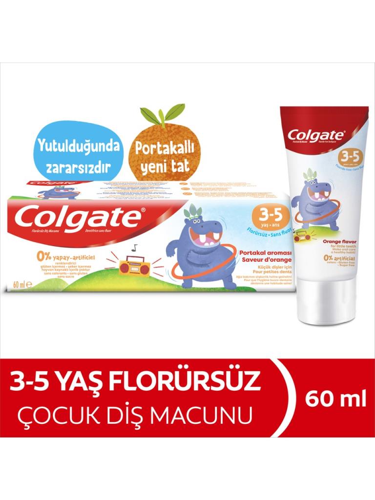 Dentifrice sans fluorure Nessiworld Colgate Kids à l'orange 3-5 ans 60 ml