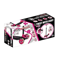 Trottinette Twist éclairée Nessiworld Cool Wheels rose