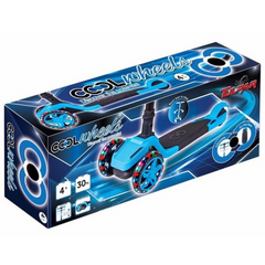 Trottinette pliable éclairée Nessiworld Cool Wheels Tulpar bleue