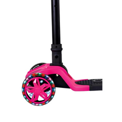 Trottinette pliable éclairée Nessiworld Cool Wheels Tulpar rose