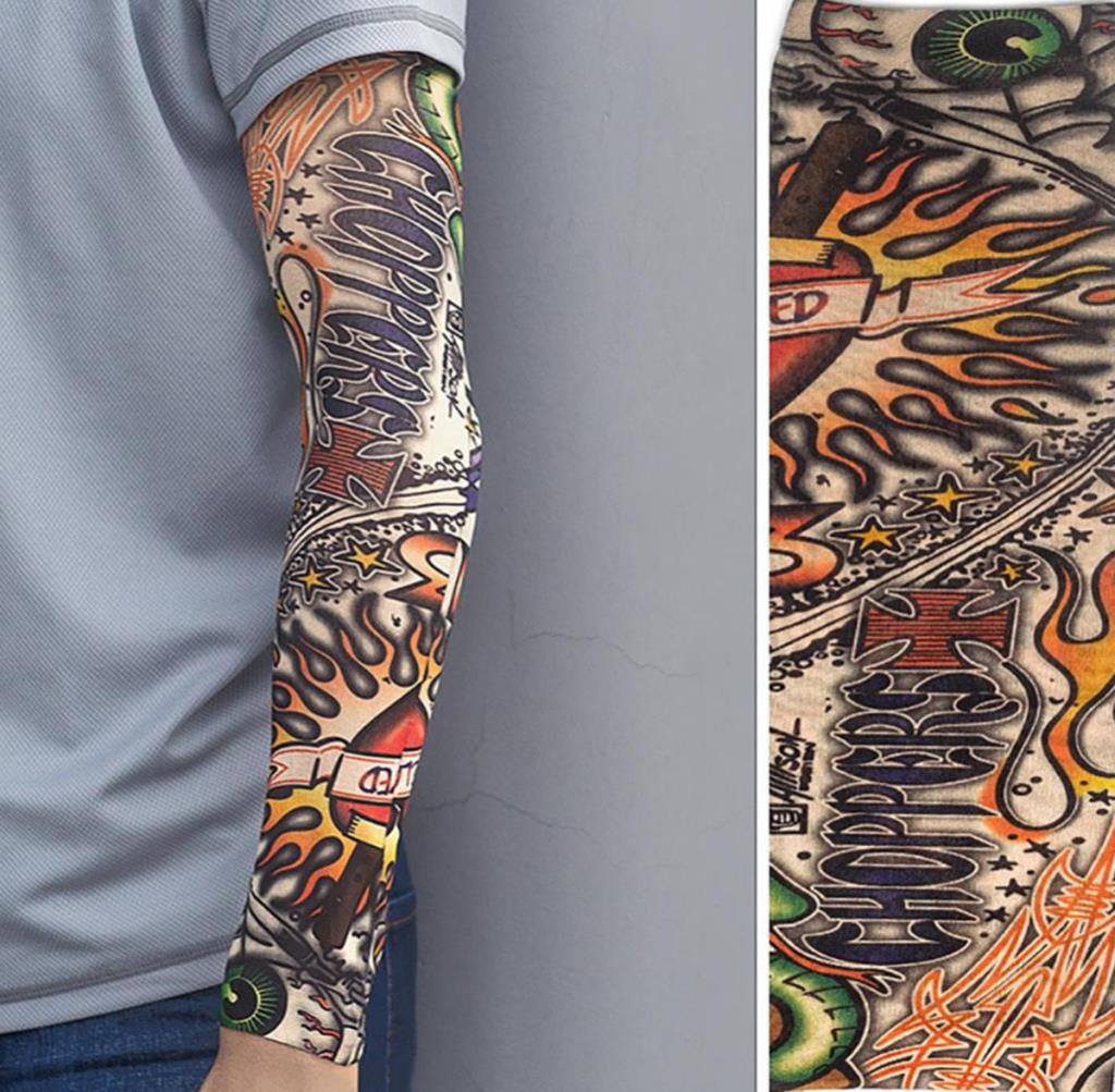 Nessiworld Sock Tattoo Wearable Arm Leg Tattoo Lycra 2 Pieces Model 19
