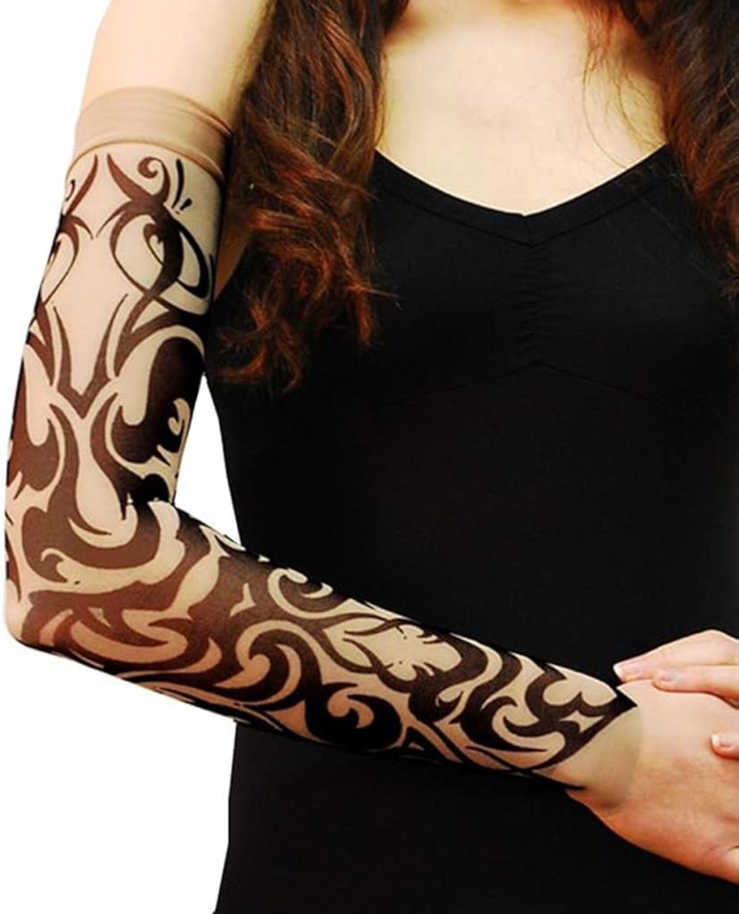 Nessiworld Sock Tattoo Wearable Arm Leg Tattoo Lycra 2 Pieces Model 21