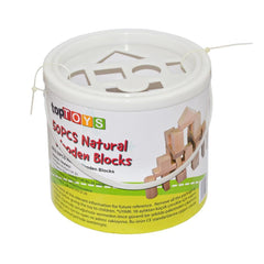 CS-8832 NATURAL WOOD BLOCK 50 PIECES