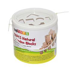 CS-8832 NATURAL WOOD BLOCK 50 PIECES