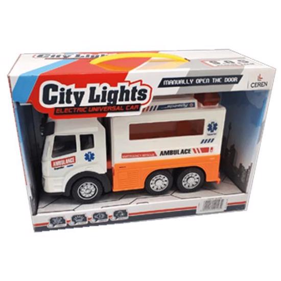 Nessiworld Ctoys Rotating Ambulance Truck With Lights And Sounds