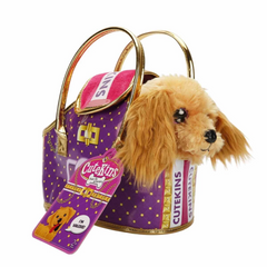 Nessiworld Cutekins Plush Dog with Carrying Bag