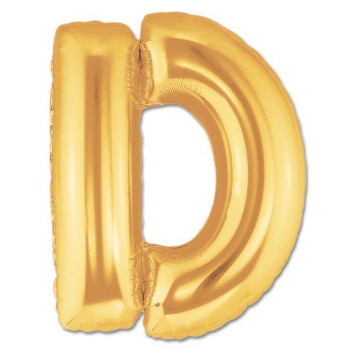 Ballon en aluminium lettre D couleur or 40 pouces