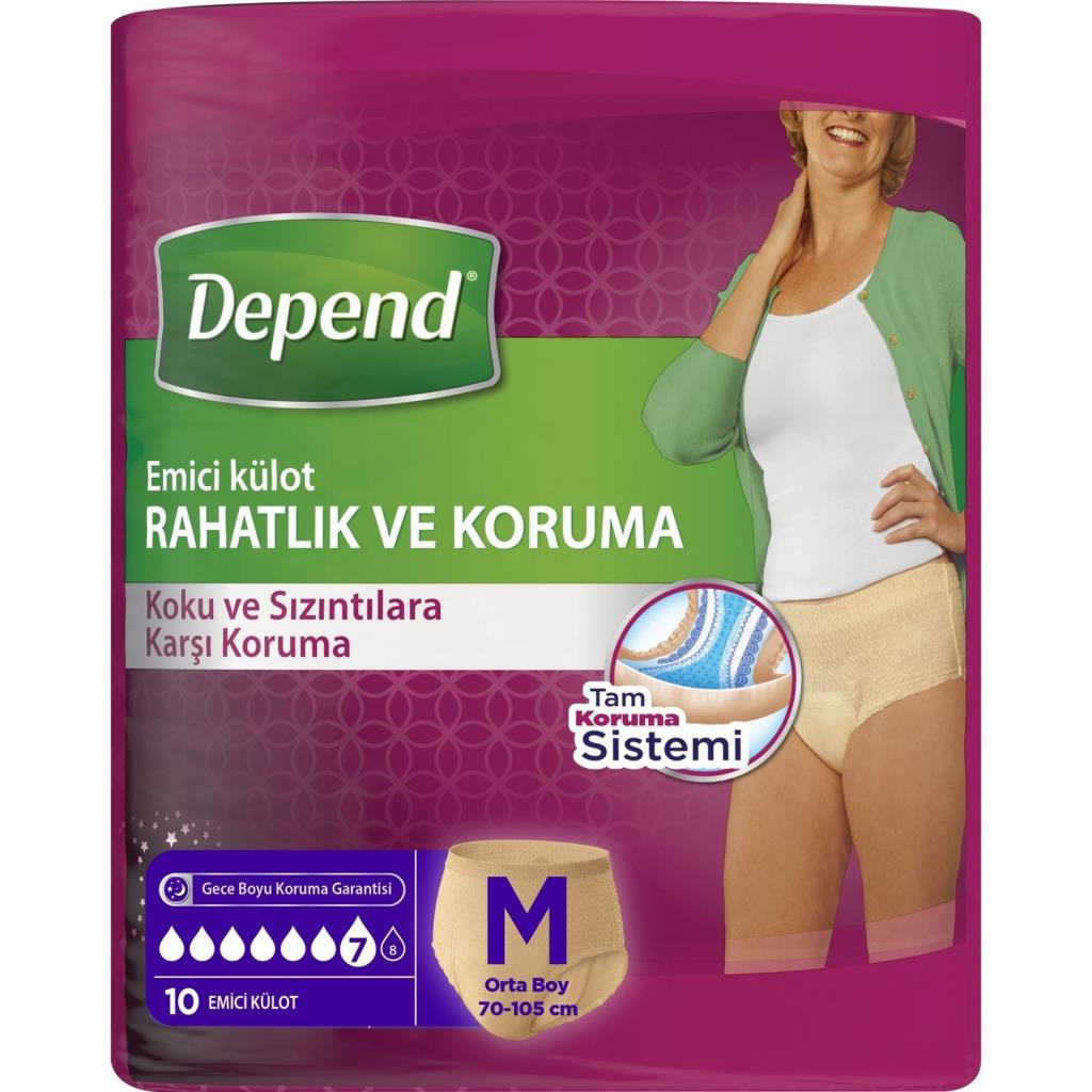 Nessiworld Depend Absorbent Panties Medium Size Women 10 Pieces