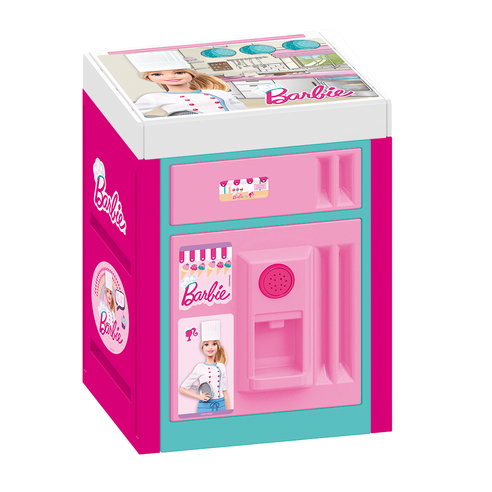 Réfrigérateur Barbie rempli de Nessiworld