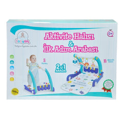 E0633 ACTIVITY RUG FIRST STEP CAR BLUE