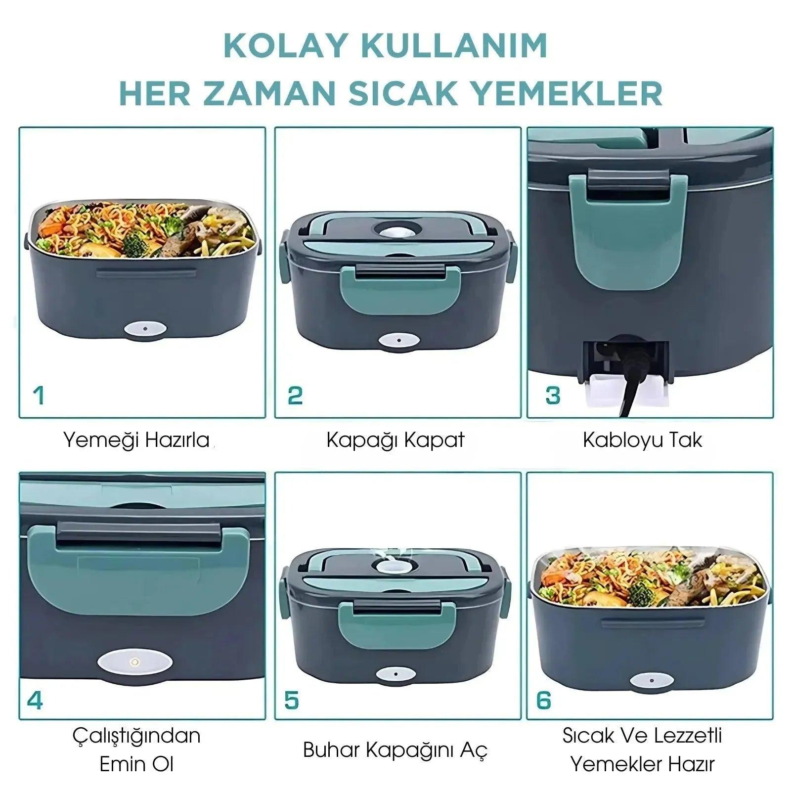 Elektrikli Yemek Kabı 1.5 lt 60W ( Taşıma Çantası Hediye) - MeanYou