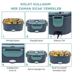 Elektrikli Yemek Kabı 1.5 lt 60W ( Taşıma Çantası Hediye) - MeanYou