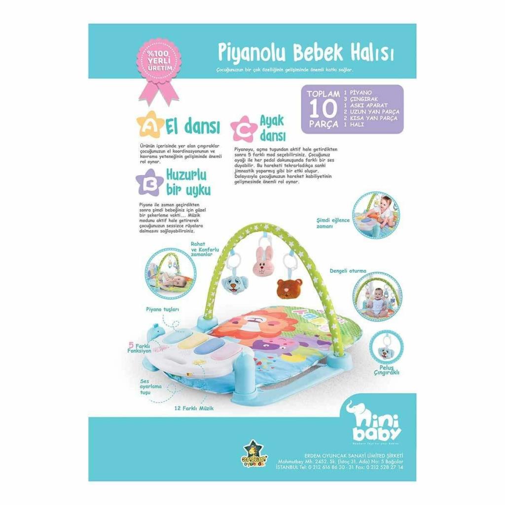 Nessiworld ER-111 Piano Baby Carpet - Erdem Toys