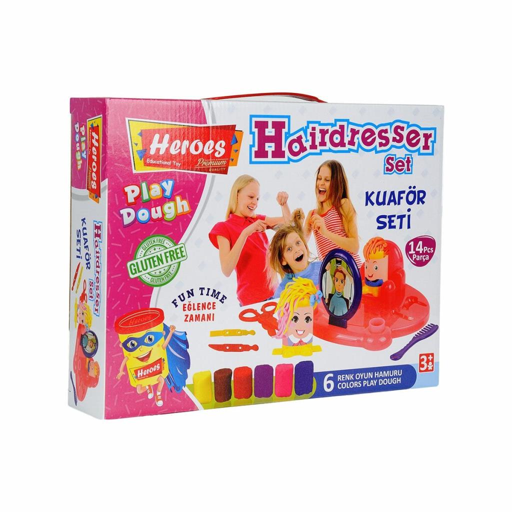 Nessiworld ERN-576 Heroes Hairdresser Play Dough Set - Eren Educational Toy