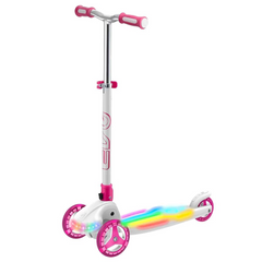 Evo 3 Wheel Colour Burst Lighted White Scooter