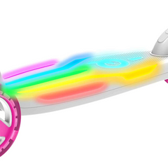 Evo 3 Wheel Colour Burst Lighted White Scooter