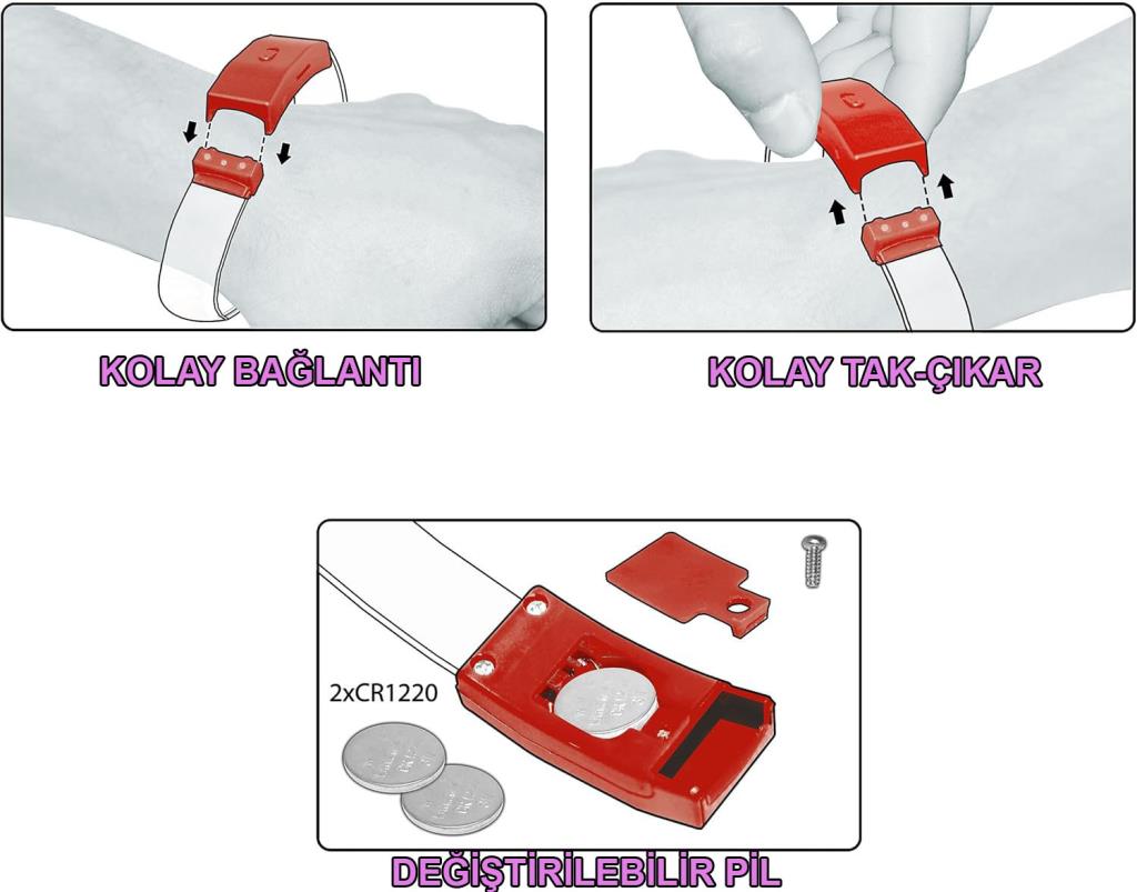 Nessiworld Festival &amp; Parti LED Bileklik 3 Farklı Mod Işıklı 1 Adet