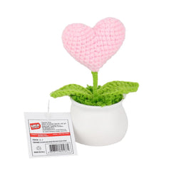 Nessiworld FL-7 Cœur au crochet dans un pot de fleurs, 12 pièces - Birliktoys
