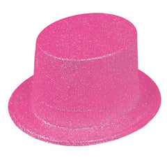 Nessiworld Fluorescent Pink Color Glitter Long Felt Bowler Hat 12 cm