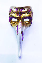 Fuchsia Colored Ceramic Material Venetian Long Mask Magnet