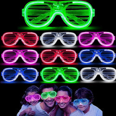Nessiworld Glow Modèle 3 Lunettes de fête lumineuses fonctionnelles différentes Couleurs mélangées 12 pièces