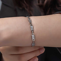 Bracelet pour femme en argent et pierre baguette