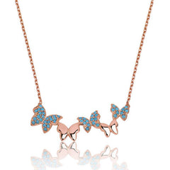 Silver Butterfly Women's Necklace