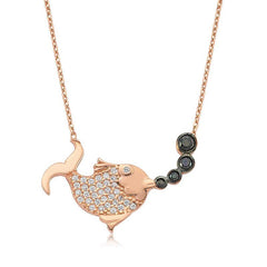 Silver Fish Necklace for Women