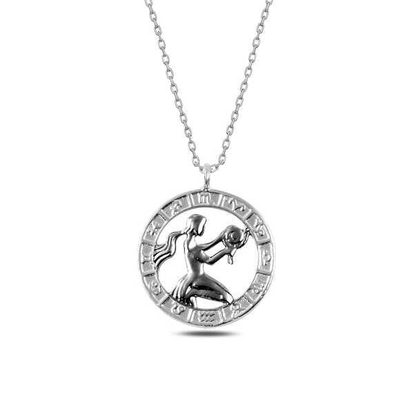 Silver Virgo Zodiac Necklace