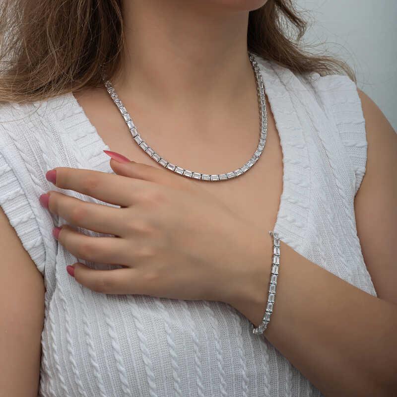 Silver White Stone Waterway Women's Set