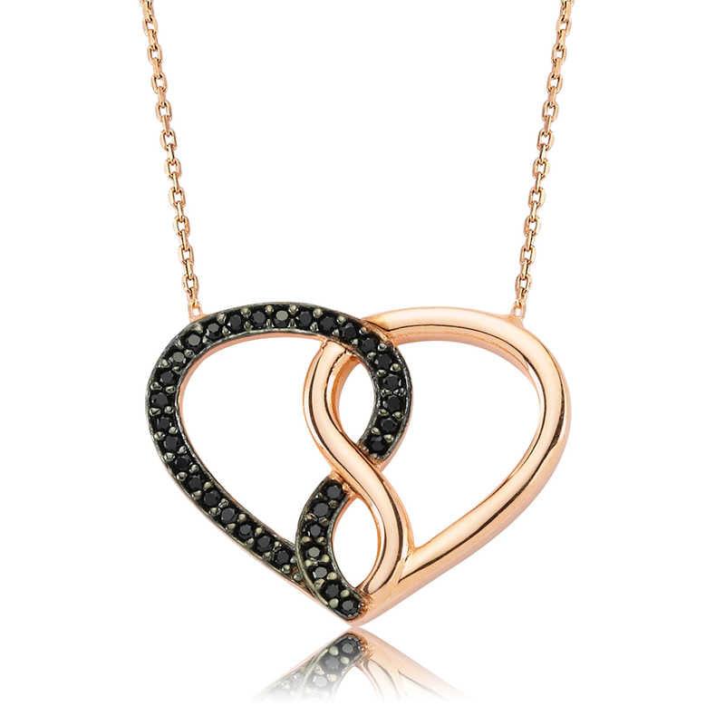 Silver Heart Infinity Women's Necklace