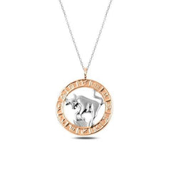 Silver Rose Taurus Necklace