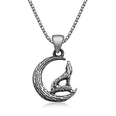 Collier Loup Gris Argenté