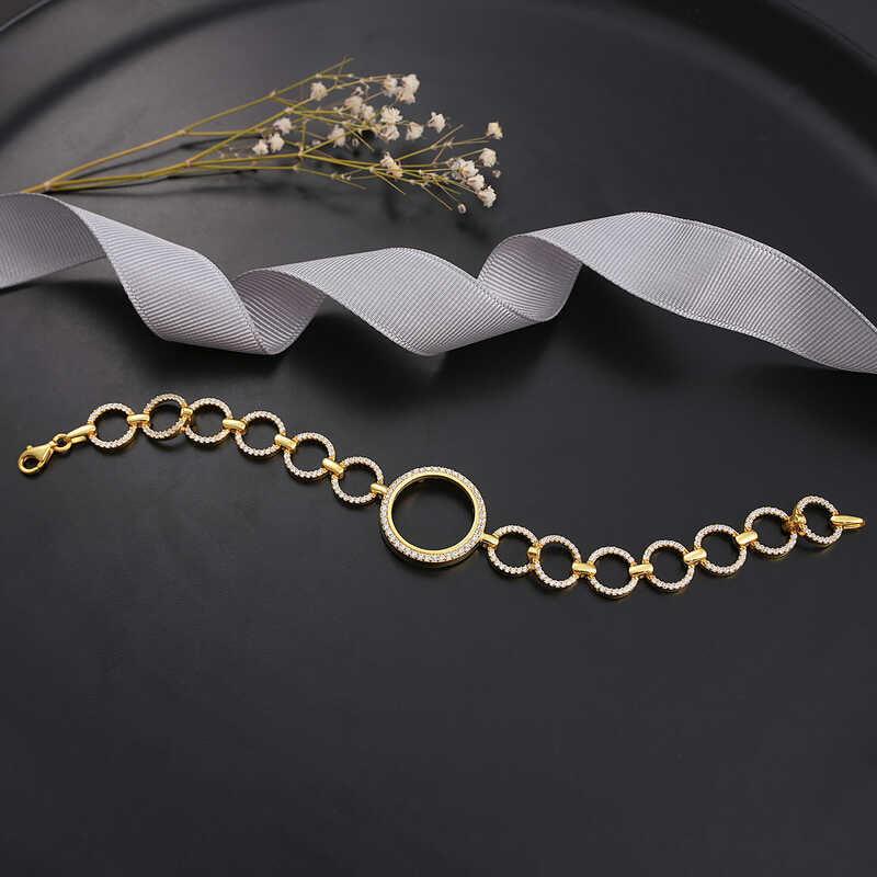 Gold Plated Women's Bracelet with Silver Quarter Attachment