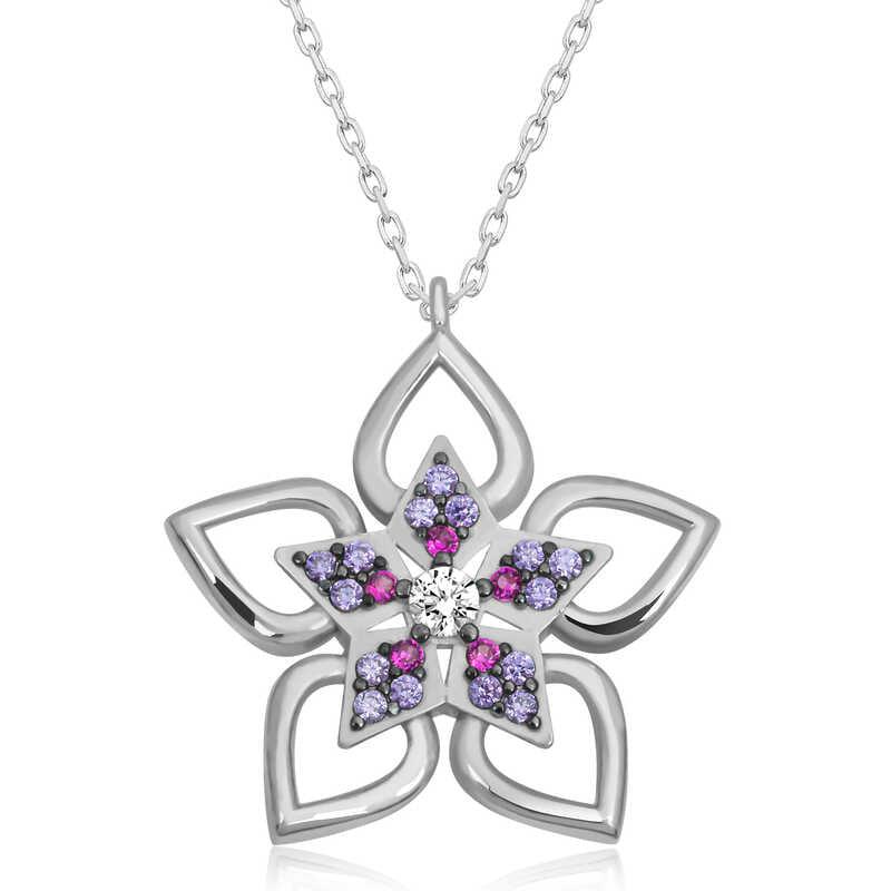 Silver Flower Women's Necklace