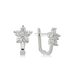 Silver Flower Earrings