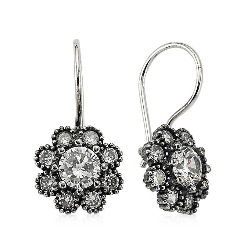 Silver Flower Earrings