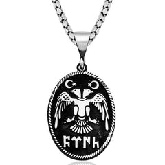 Collier en argent avec aigle seldjoukide à deux têtes
