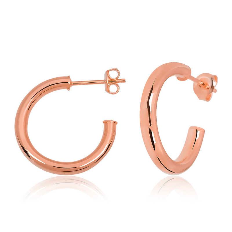 Silver Studded Hoop Earrings for Women