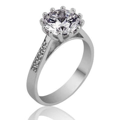 Bague pour femme en argent avec pierre unique