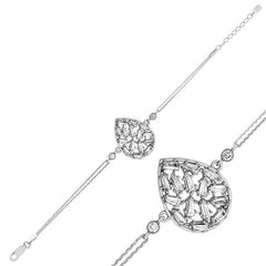 Bracelet femme goutte d'eau en argent