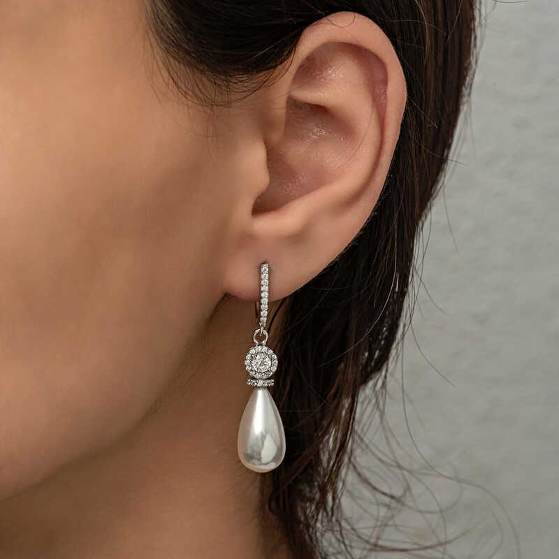 Silver Drop Pearl Women's Earring