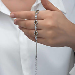 Bracelet pour femme en argent et pierre de zultanite