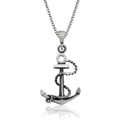 Collier ancre de marin en argent