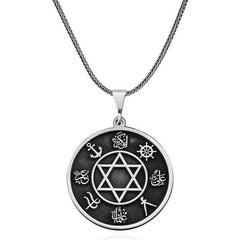 Collier en argent avec les noms des quatre califes