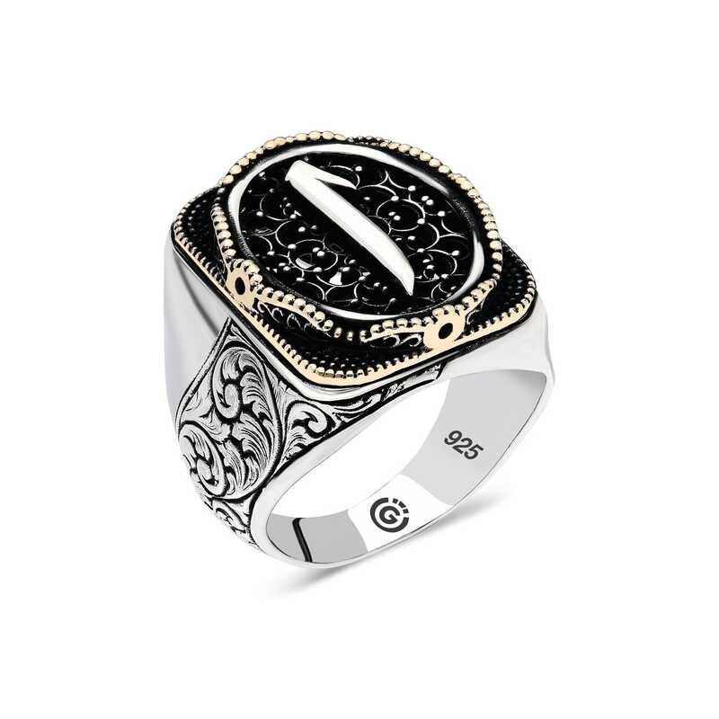 Bague ovale Elif en argent pour homme