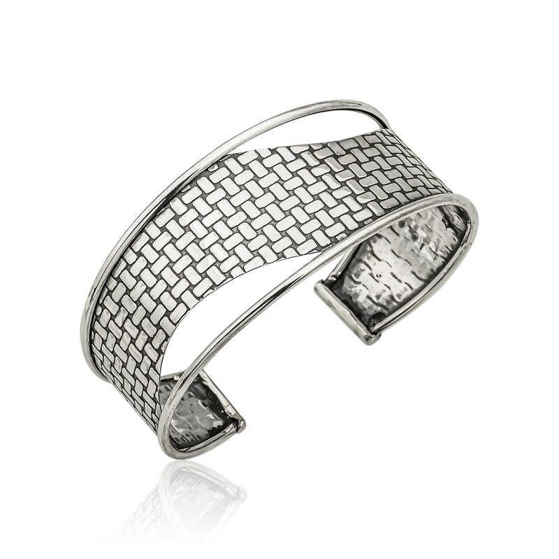 Bracelet pour femme en argent à motifs antiques