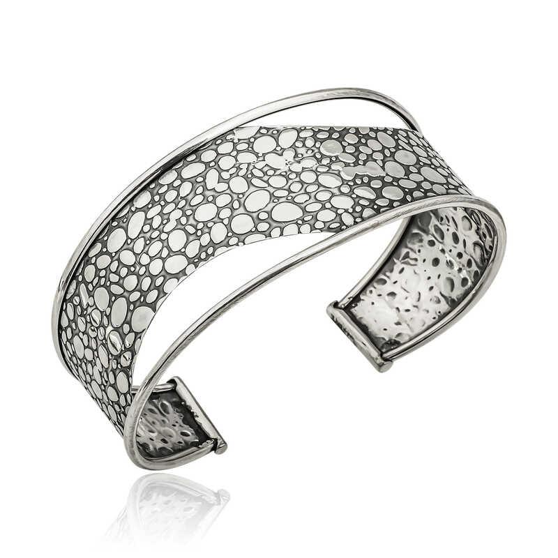 Bracelet pour femme en argent à motifs antiques